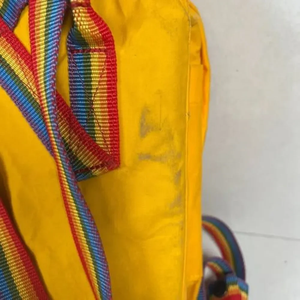 Fjallraven Kanken Yellow Rainbow small backpack